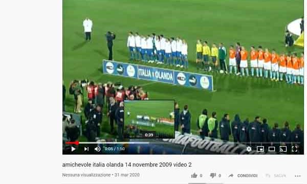 Amichevole Italia – Olanda – Video 2
